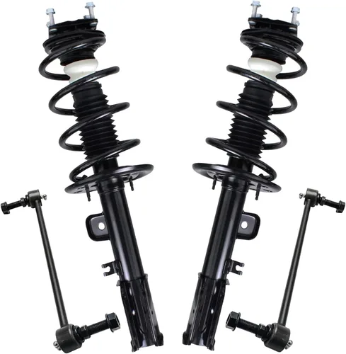 Vista 55 de Detroit Axle - Kit de 4 piezas RWD Puntales Delanteros Barras Estabilizadoras para Ford F-150 2021 2022 2023 2024, 2 Puntales con Resorte Helicoidal
