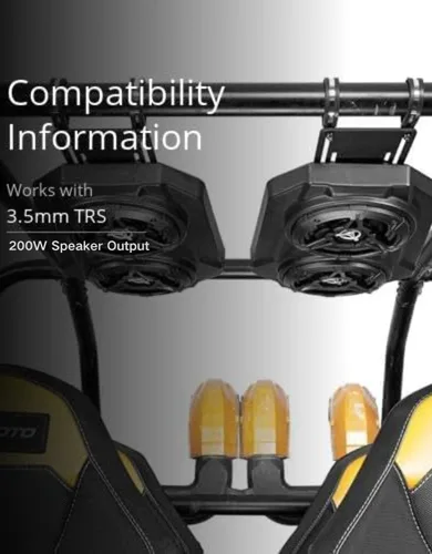 Vista 3 de KEMIMOTO Sistema de sonido UTV de 6.5 pulgadas, altavoces UTV, barra de sonido estéreo superior Bluetooth para UTV, se adapta a jaulas de rollo