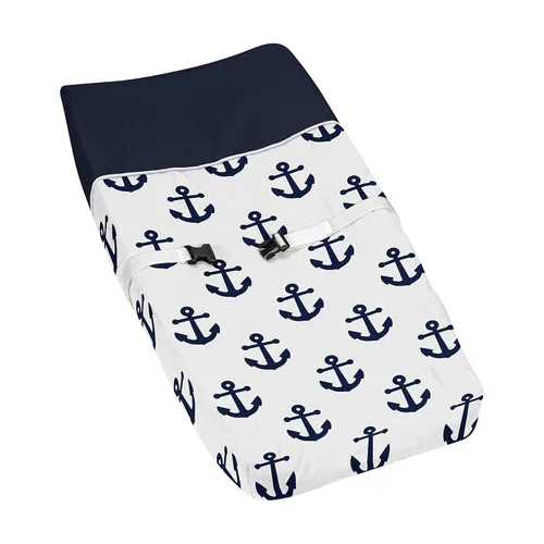 Vista 9 de Sweet Jojo Designs Funda para cambiador rojo, blanco y azul para colección deportiva de parche de béisbol