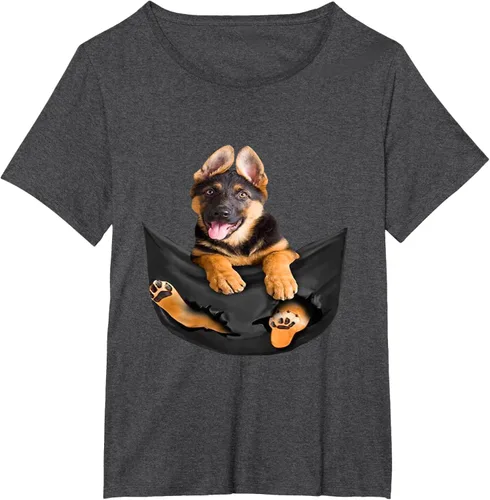 Vista 23 de Dog Lovers Gifts - Camiseta divertida con cara de perro con bolsillo, Negro, S