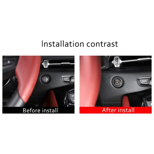Vista 4 de Cubierta para botón de arranque y parada del motor de automóvil para Toyota Supra GR A90 A91 MK5 2019-2022, el botón de encendido y parada