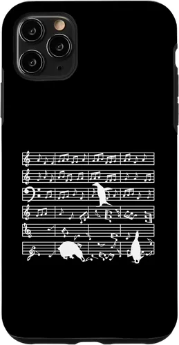 Vista 13 de iPhone 16 Notas musicales con pingüino en partitura musical - Estuche para profesor de música