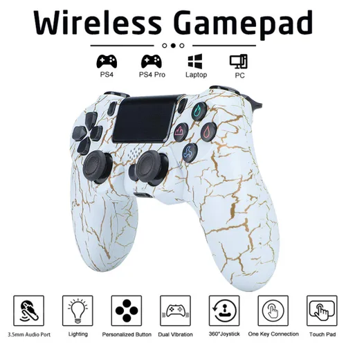 Vista 8 de Controller for PS4 , Wireless Controller Compatible with PS4PS4 ProPS4 SlimPC with Touch PanelAudio Function6-Axies SensorDual Vibration,600mAh