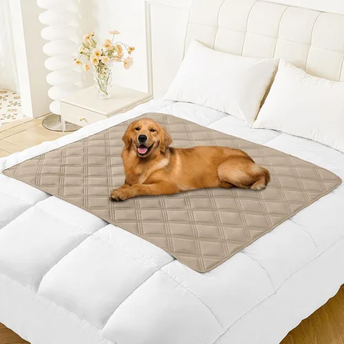 Vista 125 de Smiry Funda impermeable para cama de perro, manta reversible para mascotas para sofá Manta suave lavable para perro, funda a prueba de fugas