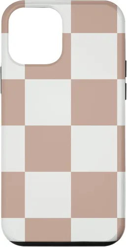 Vista 16 de Brown and White Classic Checkered Big Checkerboard Case for iPhone 17