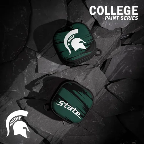 Vista 2 de AFFINITY BANDS Michigan State Spartans HDX - Funda compatible con Samsung Galaxy Buds Pro y Buds Live (rayas de pintura)