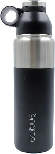 Vista 12 de Brentwood GeoJug - Botella de agua de acero inoxidable aislada al vacío, boca ancha con tapa sin BPA