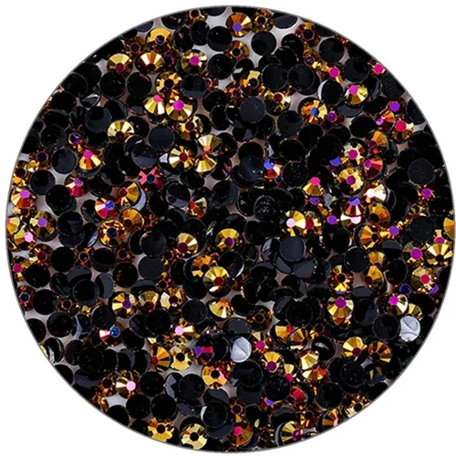 Vista 22 de 3000 piezas de diamantes de imitación de parte posterior plana SS6/2 mm de vidrio transparente AB, gemas redondas de cristal para arte de uñas