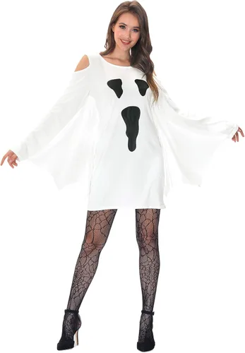 Vista 2 de Maisolly Women's Cold Shoulder Halloween Bat Wings Costume Dress
