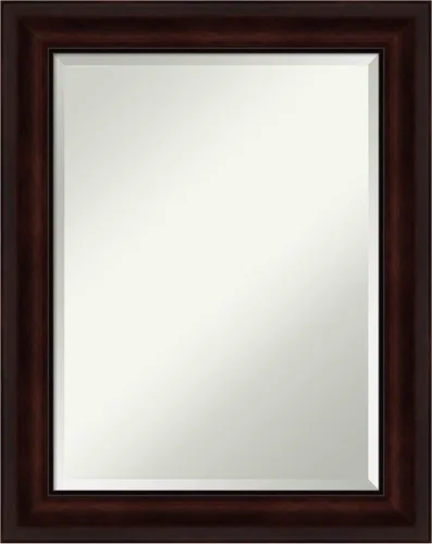Vista 76 de Amanti Art Espejo de baño marrón para sobre lavabo, espejo rectangular de 24x20 Caleb Brown para tocador, marco rústico pequeño de estilo campestre