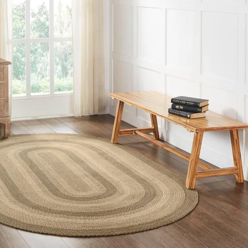 Vista 12 de VHC Brands Alfombra de adoquines, mezcla de yute, medio círculo, gris tostado, blanco, 16.5 x 33 pulgadas