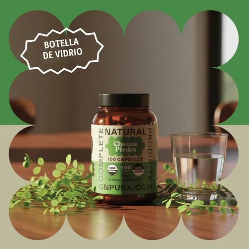 Vista 4 de Cápsulas orgánicas de Chanca Piedra - 500 mg, 100 píldoras, extracto puro de rompepiedras Phyllanthus Niruri Organic chanca piedra 500mg capsules