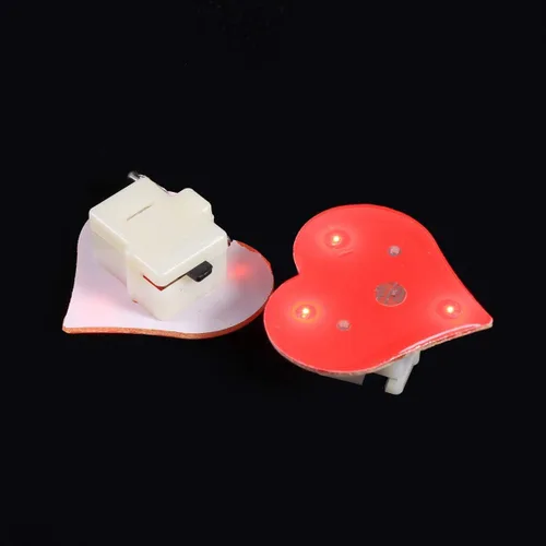 Vista 8 de El Mammoth eléctrico rojo LED enciende encendido encendido corazón broches