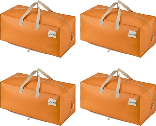 Vista 97 de VENO Paquete de 6 bolsas de mudanza resistentes con correas de mochila, cremalleras y asas, bolsas de embalaje extragrandes para artículos