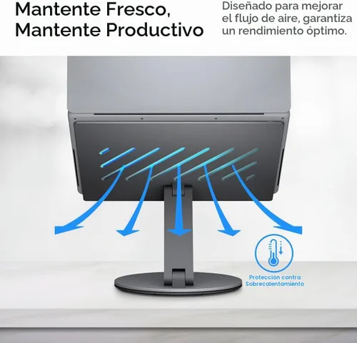 Vista 5 de Spigen Soporte para portátil con concentrador 6 en 1 con ventilación