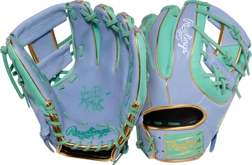Vista 17 de Guantes de béisbol Heart of the Hide 2026 Top Grade US Steerhide Negro/Menta Pro H Web