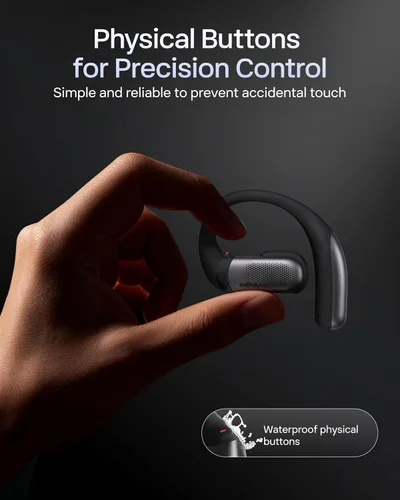 Vista 9 de SHOKZ OpenFit Pro - Auriculares abiertos con reducción de ruido, Dolby Negro
