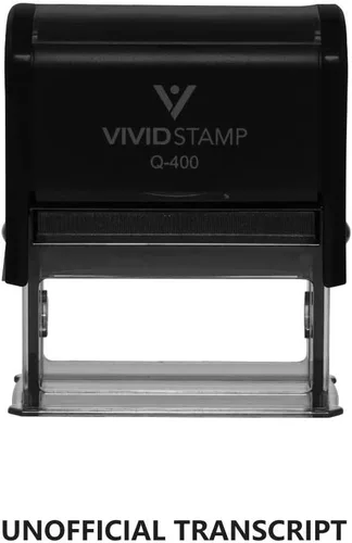 Vista 18 de Sello de goma autoentintado de transcripción no oficial (tinta negra) - Mediano