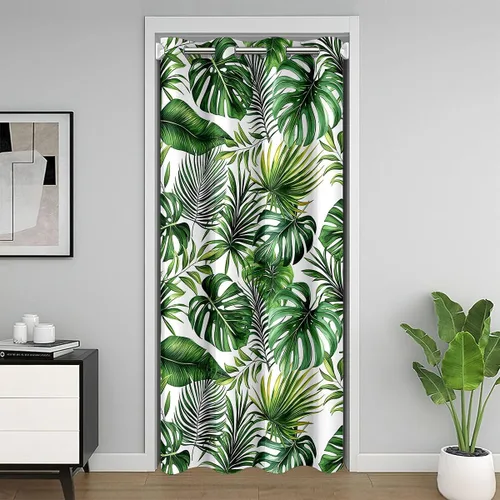 Vista 11 de Cortina de puerta de girasol para puerta, privacidad de abeja, cortina opaca para niños y niñas, cortina floral amarilla, linda cortina de puerta