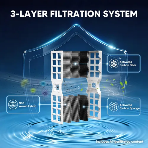 Vista 3 de Paquete de 3 filtros de aire de repuesto para refrigerador Frigidaire FRGPAAF2 PureAir AF-2 compatible con Frigidaire FRFC2323AS, FRFC232LAF