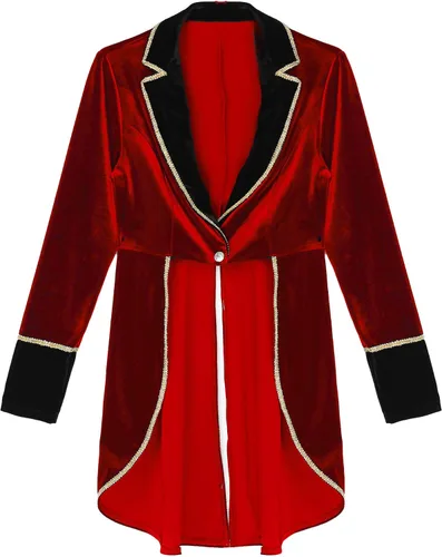 Vista 6 de Chaqueta de terciopelo para mujer, diseño de círculo, con solapa, para adultos
