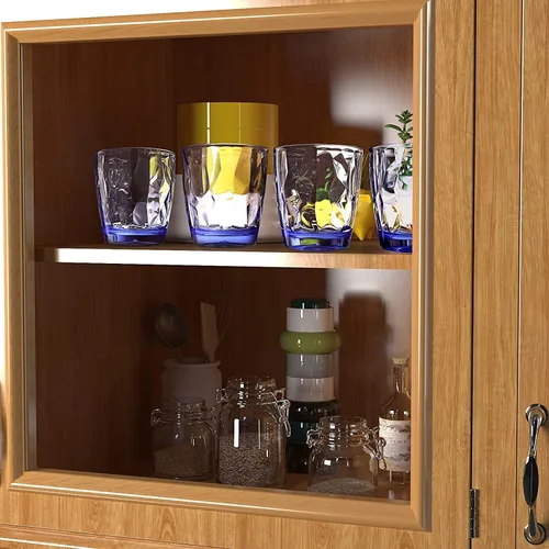 Vista 9 de Topsky Vasos de agua de plástico de 10 onzas Juego de 4 vasos transparentes irrompibles de acrílico transparente reutilizable para jugo