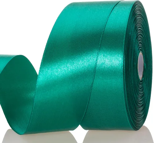 Vista 29 de YASEO - Cinta de satén sólido verde manzana de 1 pulgada para envolver regalos, 50 yardas Soft, Satiny, Colorfast, Polyester Fabric, Ease of Use