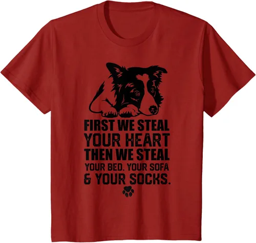 Vista 57 de Border Collie Steal Your Heart Steal Your Bed - Camiseta de sofá, Gris