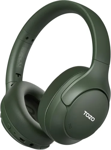 Vista 12 de TOZO Auriculares inalámbricos con cancelación de ruido híbridos HT3, 90H Negro
