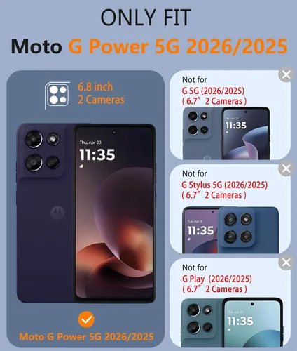 Vista 2 de FNTCASE Funda magnética transparente para Motorola Moto G-Power-2026/2025 transparente (A-Clear)