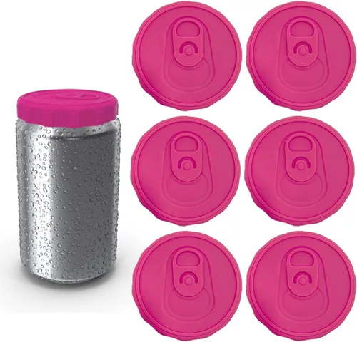 Vista 10 de Tapas de silicona para latas de soda, paquete de 6 fundas de silicona reutilizables, tapón o protector para refrescos, cerveza, bebidas, jugo