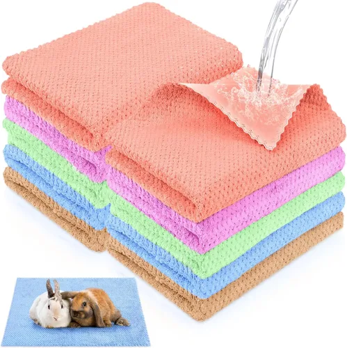 Vista 15 de VitalCozy 10 piezas de forro lavable para jaula de conejillo de indias, ropa de cama para ratas, control absorbente, almohadillas impermeables