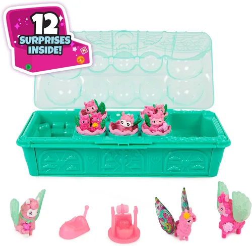 Vista 7 de Hatchimals CollEGGtibles, caja familiar de llama arcoíris con juego sorpresa, 10 personajes, 2 accesorios, juguetes para niños a partir de 5 años