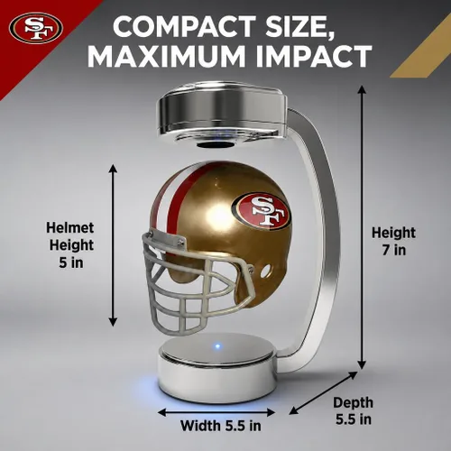 Vista 4 de Mini casco Hover con licencia oficial de la NFL