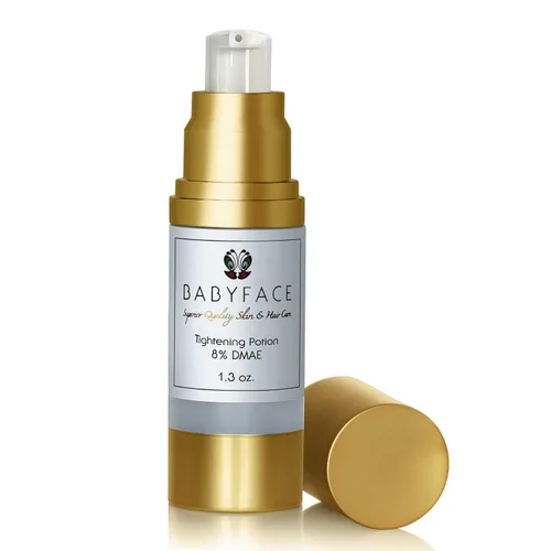 Vista 10 de Babyface Suero de apriete instantáneo, extra fuerte 8% DMAE para un máximo ajuste, refinación de poros, reafirmante facial, antienvejecimiento.
