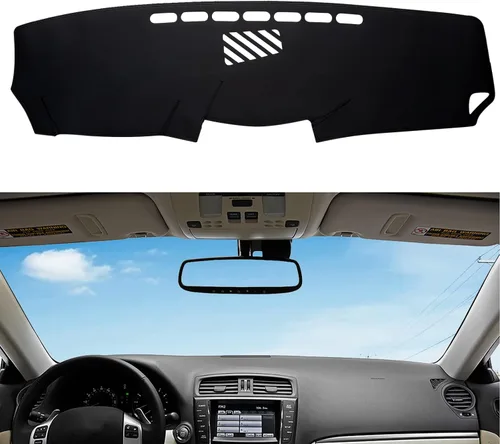 Vista 8 de Cubierta de cuero para salpicadero compatible con Dodge Ram 1500 2500 3500 2010-2014 (negro)