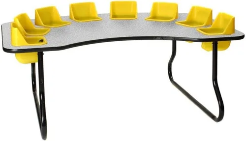 Vista 8 de Mesa de 8 asientos para niños pequeños, 27 pulgadas de alto