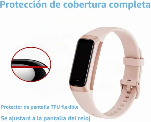 Vista 5 de Protector de pantalla compatible con TROTY C60 Fitness Tracker de 1.1 pulgadas (paquete de 6) película suave de TPU transparente compatible