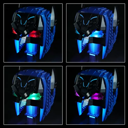 Vista 3 de Kit de luces LED compatible con Lego 76238, kit de iluminación de construcción para (Batman Cowl). (Solo kit de luz Led) (versión clásica)