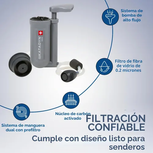 Vista 4 de Katadyn Filtro de agua Hiker Pump-Action, 11 oz