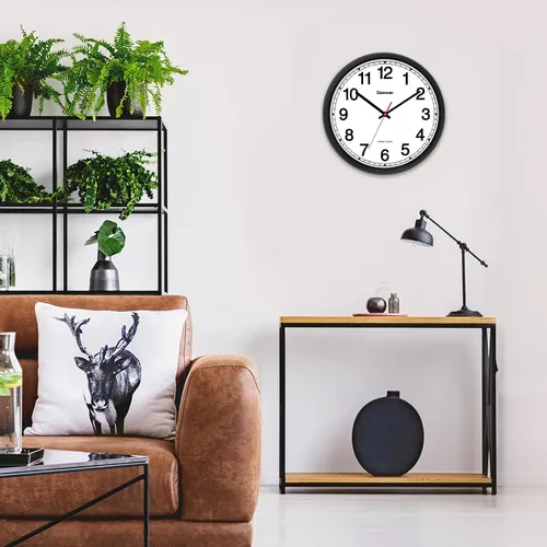 Vista 7 de Geevon Reloj de pared atómico de 16 pulgadas, reloj analógico autoajustable con sincronización automática de tiempo, funciona