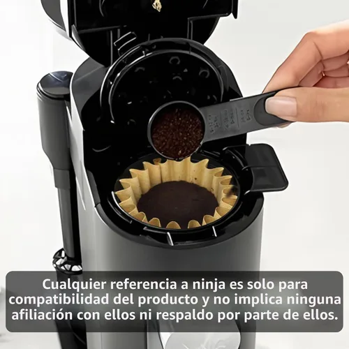 Vista 3 de Filtros de papel de café desechables para cafetera Ninja Pod & Grounds Specialty de una sola porción, 150 filtros de café compatibles con cafetera