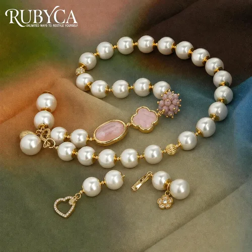 Vista 5 de RUBYCA 200 piezas de cuentas redondas de cristal checo satinado brillante pequeñas para hacer joyería 10mm Amatista Púrpura