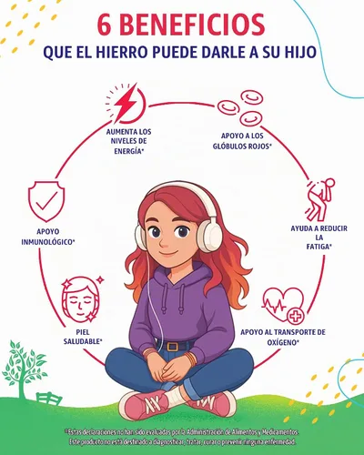 Vista 3 de SUNNY SAM Gomitas de hierro para niños y adolescentes - 10 mg de vitaminas de hierro con vitamina C - Suplemento masticable de gomitas con bajo
