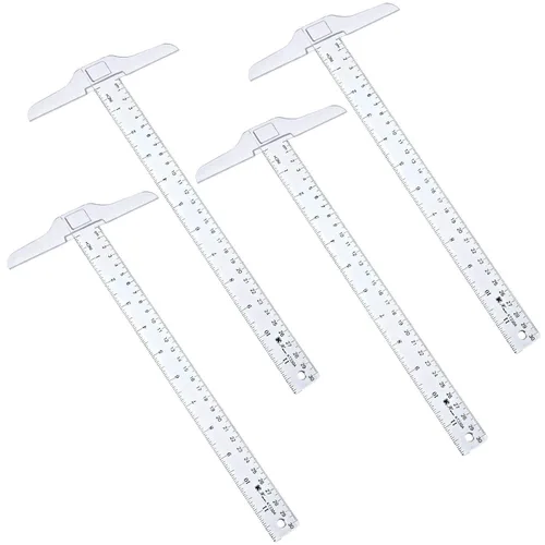 Vista 9 de Pangda 30 cm / 12 pulgadas Regla T Junior Plástica Transparente para Dibujo y Trabajo de Diseño General (1)