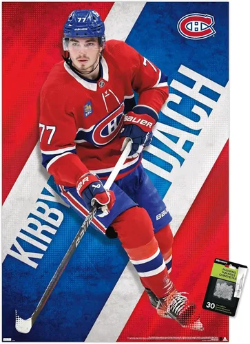 Vista 7 de Trends International NHL Montreal Canadiens - Póster de pared de Kirby Dach 23, 14.72 x 22.37 pulgadas, paquete de póster premium y alfiler