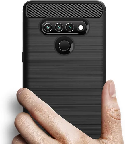 Vista 3 de Osophter Para LG Stylo 6 Funda Protectora Absorción de Golpes Flexible TPU Caucho Teléfono Celular Cubierta para LG Stylo 6 (negro)