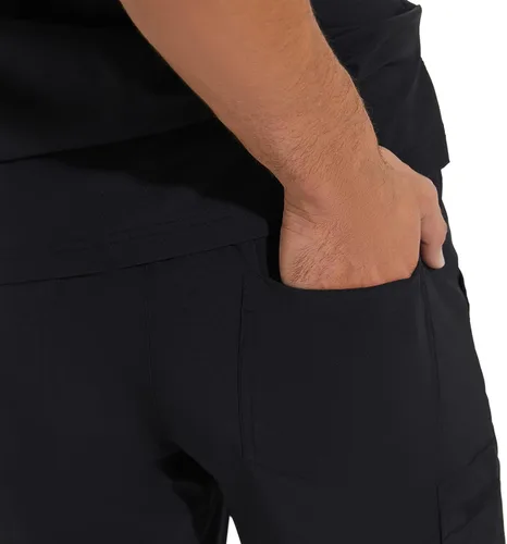 Vista 6 de COZYFIT Pantalones médicos para hombre, pantalones ajustados con 5 bolsillos, cintura de yoga, antiarrugas para hombre