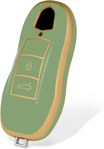 Vista 15 de Funda protectora para llavero inteligente compatible con Porsche Boxster Turbo Cayenne Panamera Macan Cayman 911, llave inteligente sin llave (negro)