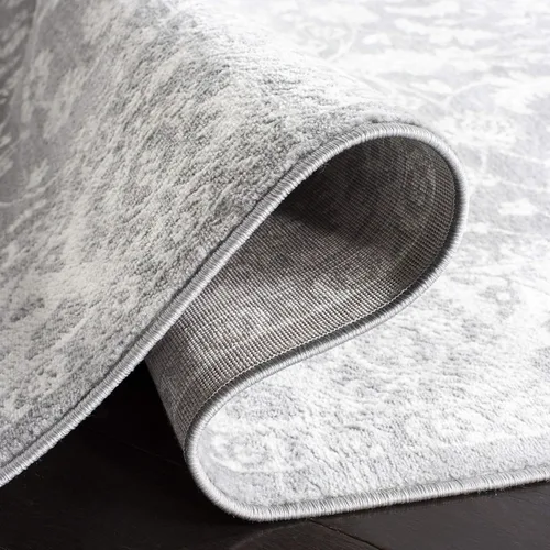 Vista 7 de SAFAVIEH Colección Brentwood BNT844B - Alfombra redonda de 6 pies 7 pulgadas, color crema y gris, tradicional oriental, no desprende pelusa